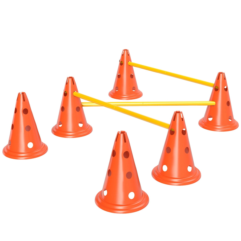 Set Agility 3 Pezzi per Cani ¨C Minimal ¨C Con 6 Coni e 3 Ostacoli in Tasca