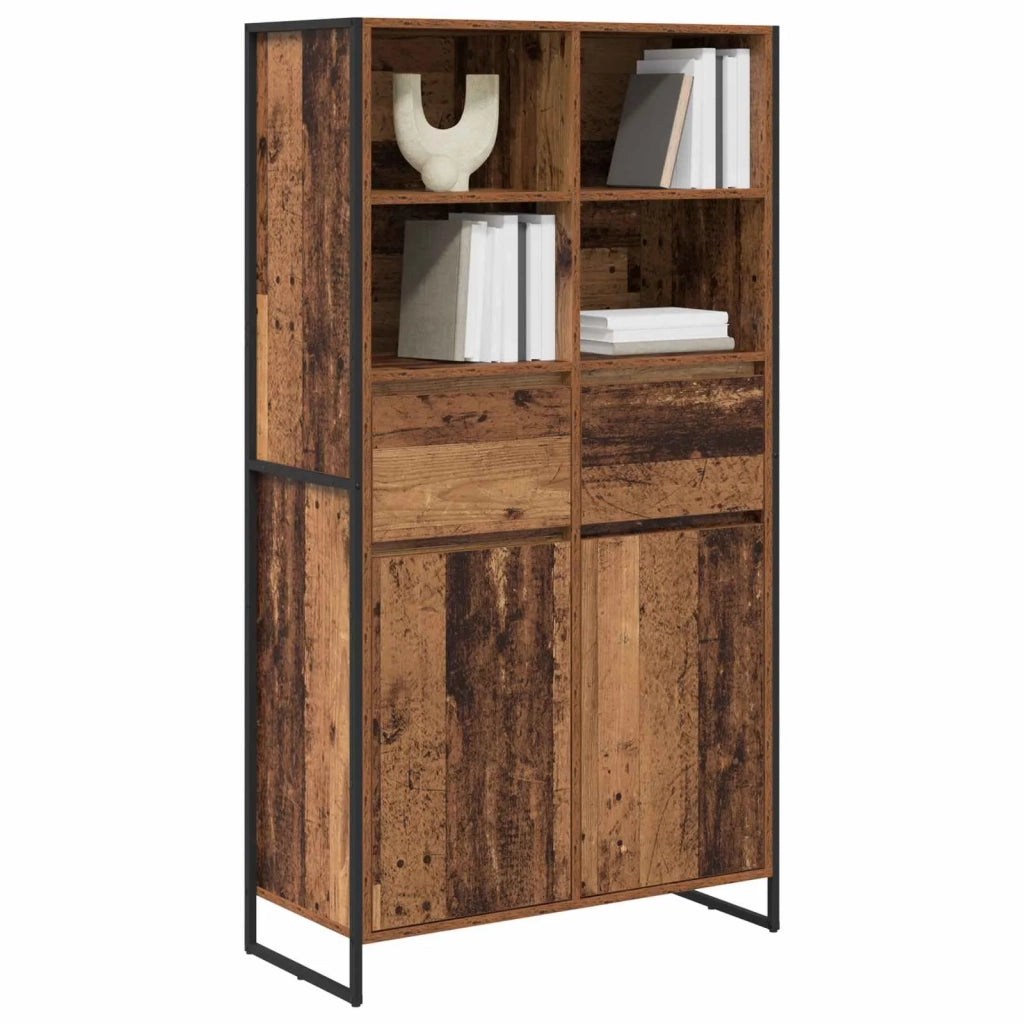 Credenza con cassetto 2 pz | Madia | Buffet da pranzo | Armadio da pranzo Legno vecchio 81 x 36 x 150.5 cm