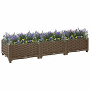 Fioriera Rialzata-Vaso da Esterno-Fioriera Elevata 120x40x23 cm in Polipropilene 326778