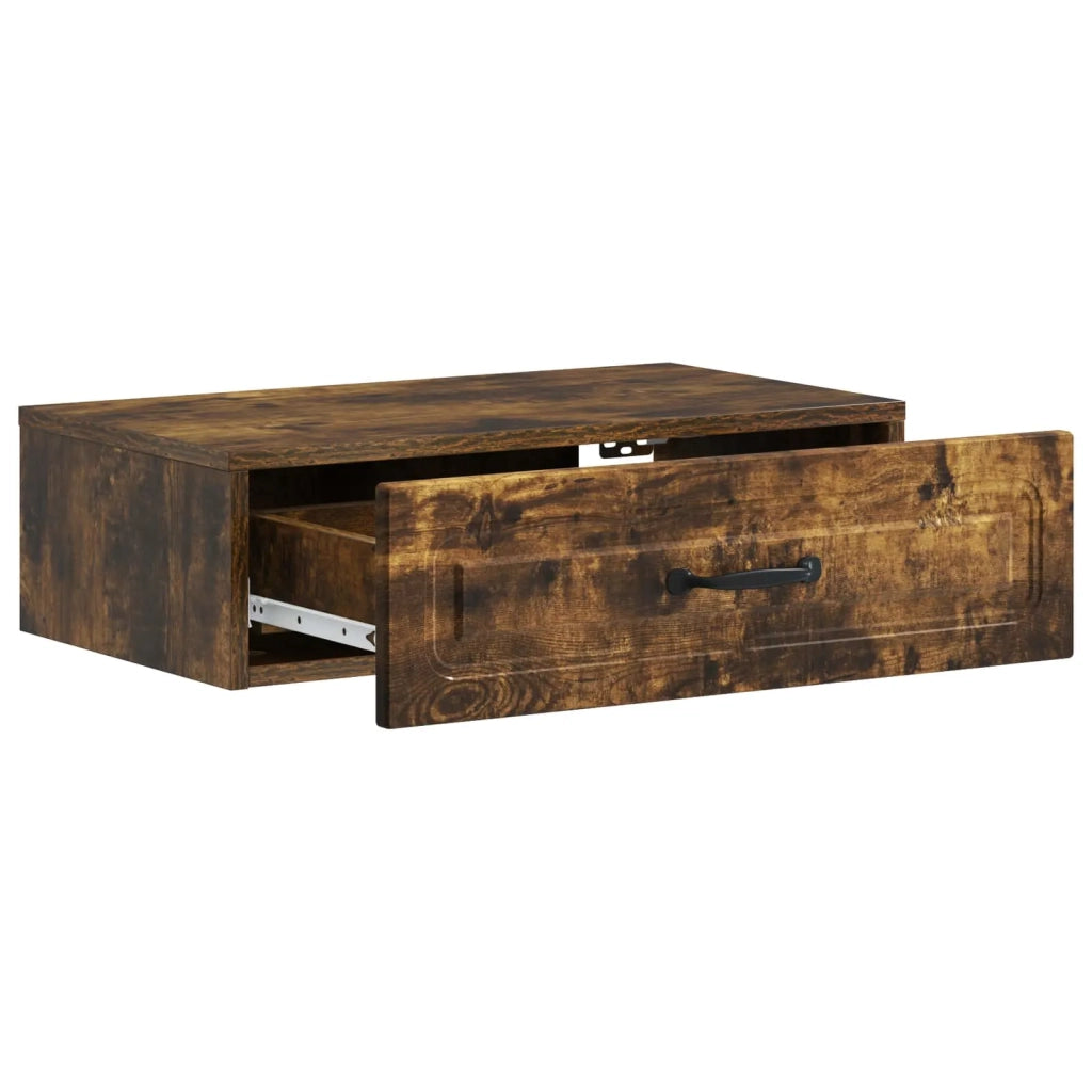 Tavolino da Parete Laterale Rovere Fumo 59 x 34,5 x 17 cm 899340