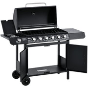 Barbecue Grill a Gas 7 Bruciatori ¨C zephmum ¨C Nero con Termometro