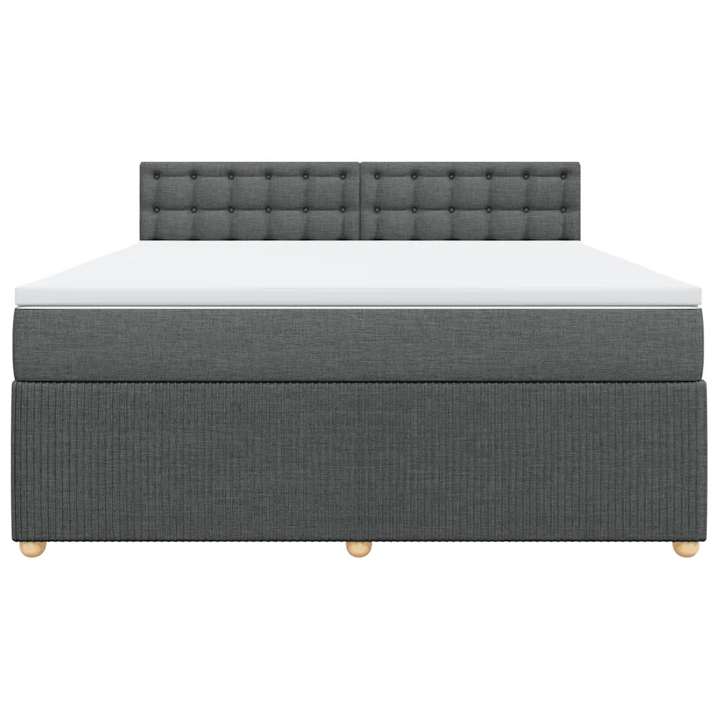 Giroletto a Molle con Materasso Grigio Scuro 180x200 cm Tessuto 3287550