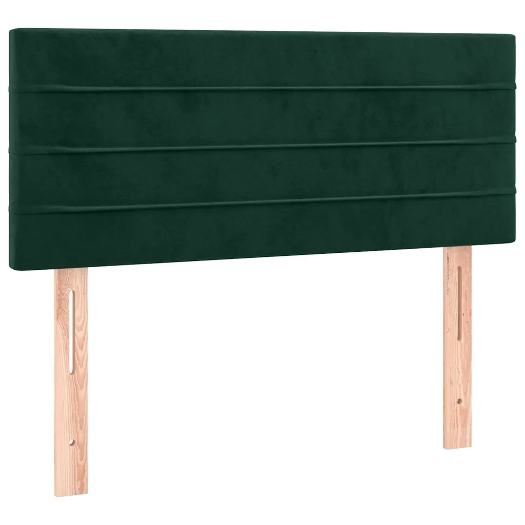 Giroletto a Molle con Materasso-Struttura Letto Verde Scuro 100x200 cm Velluto 576507