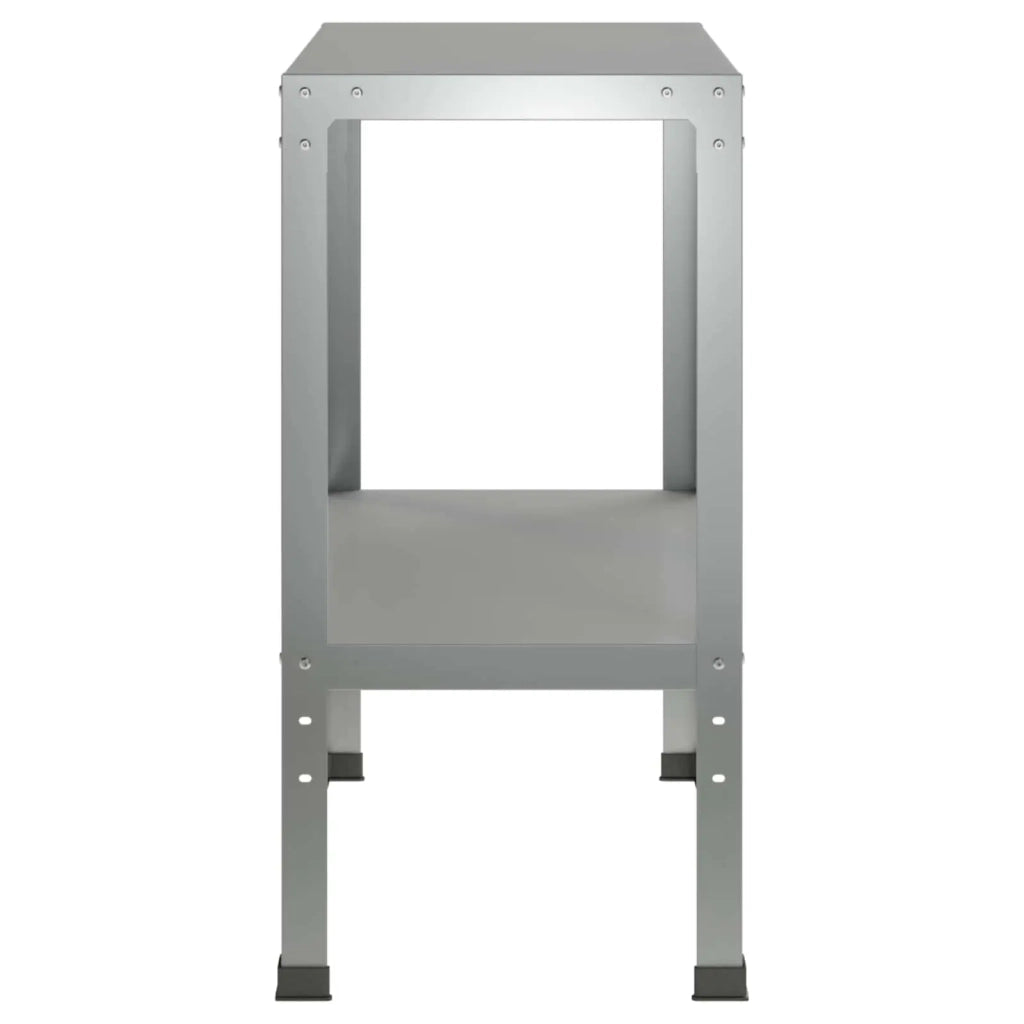 Tavolo da rinvaso 60 x 40 x 80 cm Acciaio zincato Argento 8014874