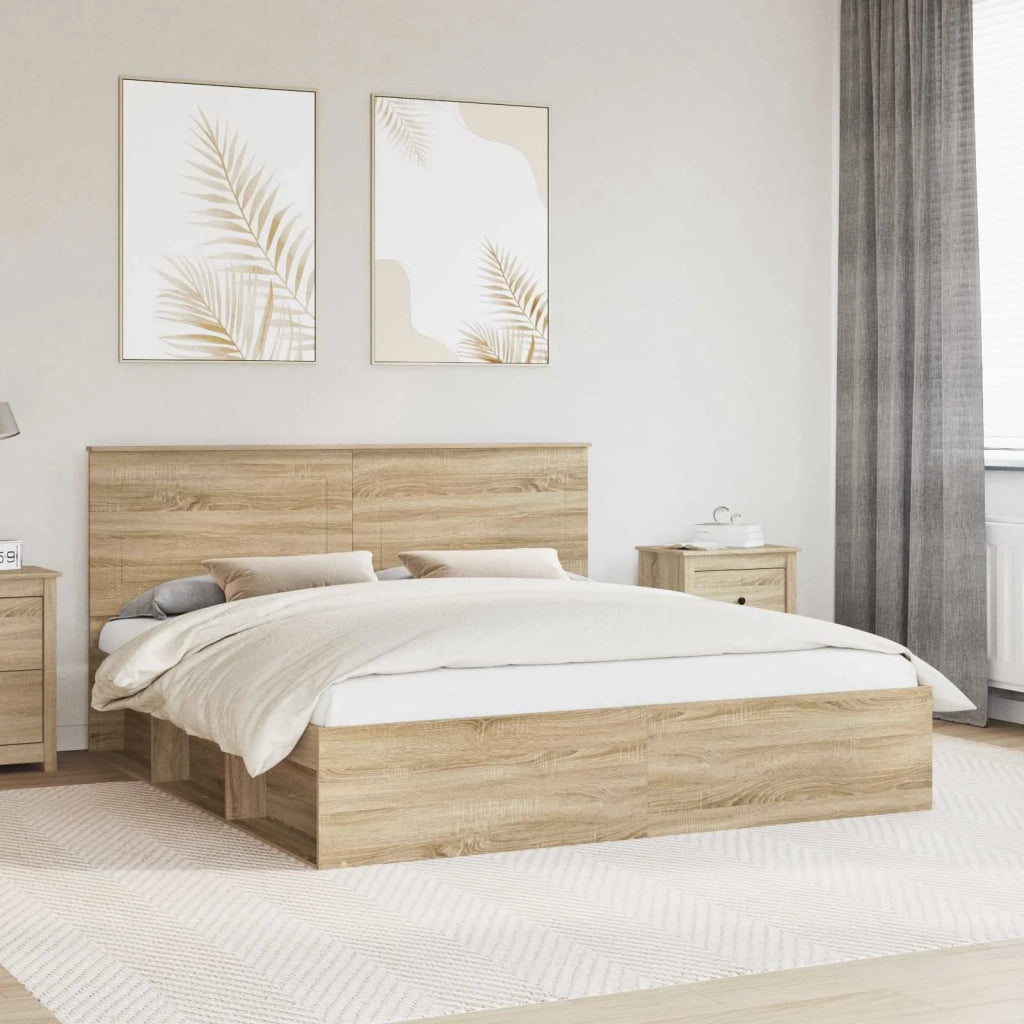 Struttura del letto Sonoma 200 x 200 cm Pino massello 3409311