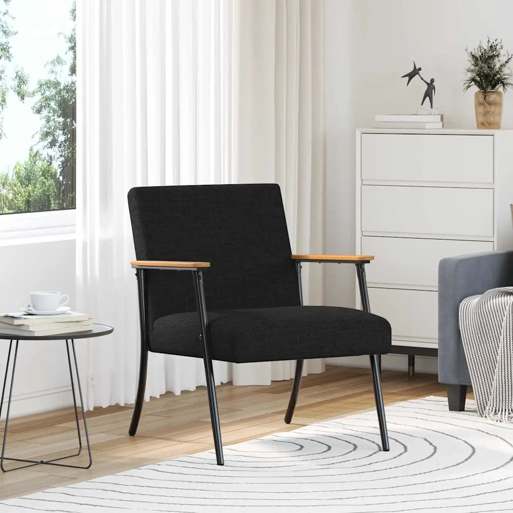 Divano Sedia-Poltrona-Poltroncina Nero Tessuto 551575