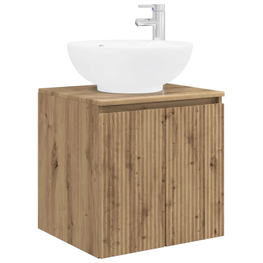 Set di Armadi da Bagno 3 pz Rovere Artigianale 3405706
