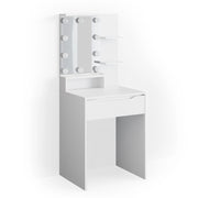 Vicco Tavolo da toeletta Bianco 60 cm con illuminazione a LED