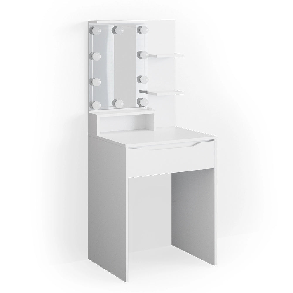 Vicco Tavolo da toeletta Bianco 60 cm con illuminazione a LED