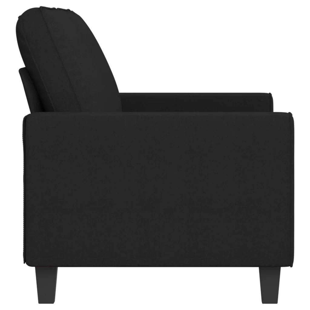 Divano a 2 Posti Nero 120 cm in Tessuto 359395