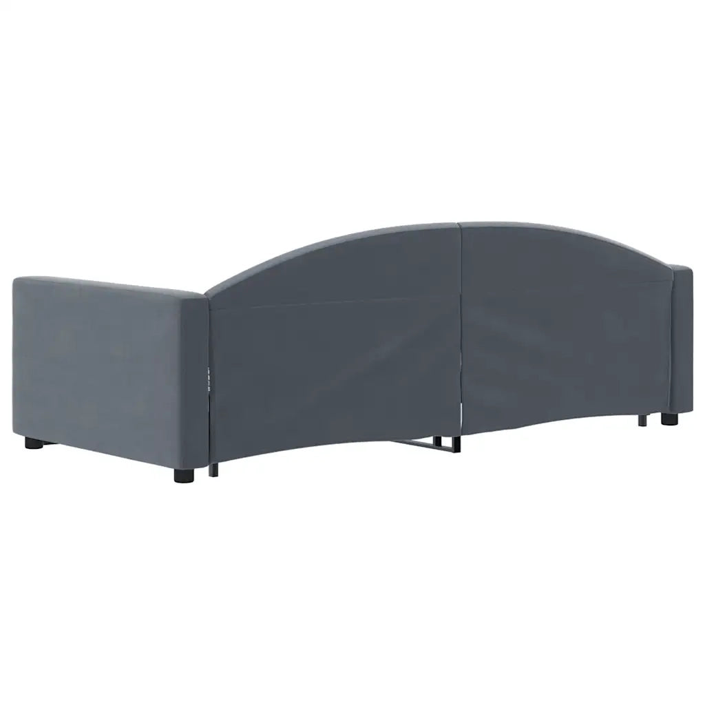 Divano Letto con Letto Estraibile-Sofa Letto-Daybed Grigio Scuro 90x190cm Velluto 898795