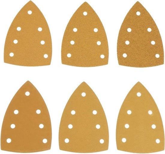 Schuurpapier a Grit - Compatibile con Multi-Sanders - Dimensione del Graan 150x100mm - 60 pezzi - Grit 40 60 80 120 180 240