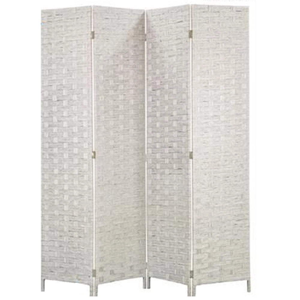 Trade Shop - Separe' A 4 Ante Pannelli Double Face Grigio Paravento Divisorio Ambienti Sep02 030438 -