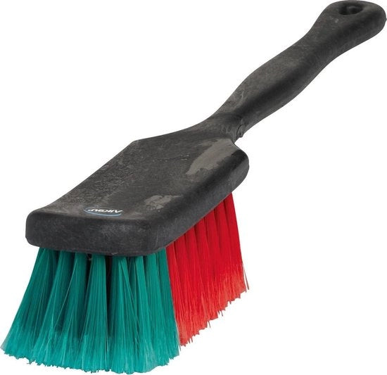 Borsetta in Acciaio per Pulizia Auto e Casa - Setole Sottili, 42 cm, Nero