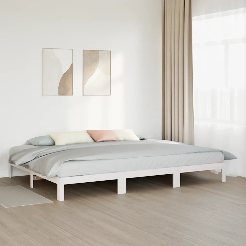 Giroletto Familiare senza Materasso Bianco 240x200 cm 3324566