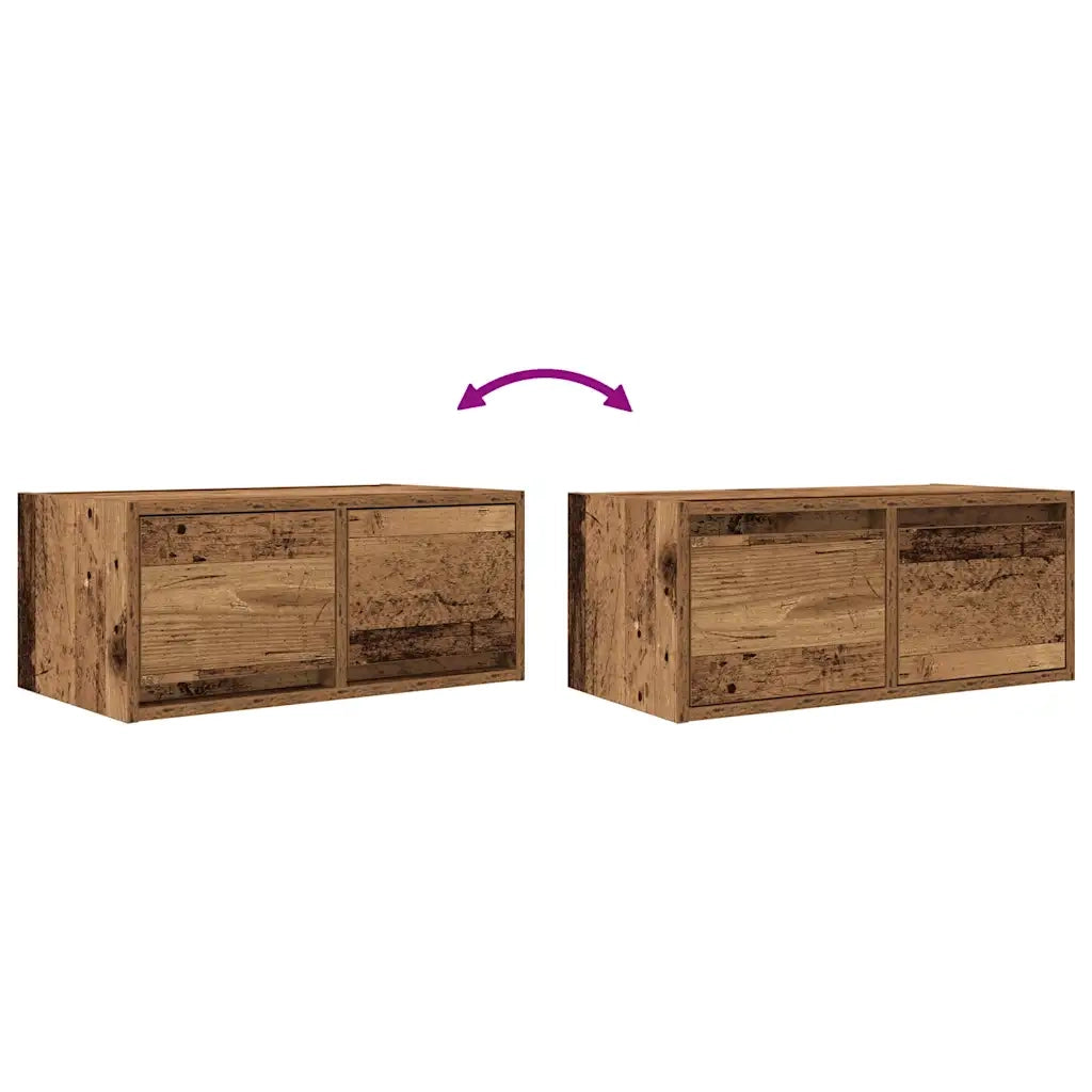 Mobile Porta TV Legno Antico 60x31x25,5 cm Legno Multistrato