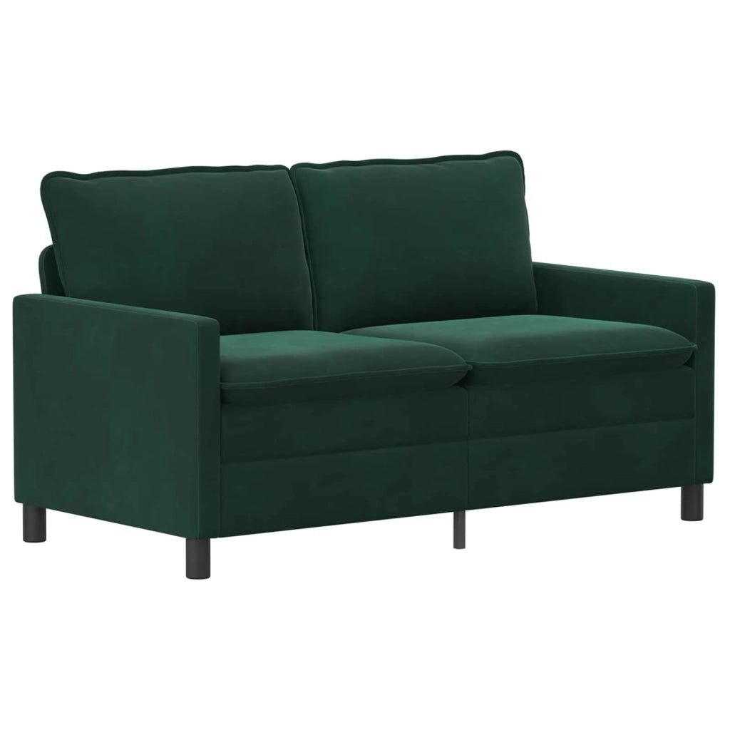 Set di divani 2 pcs Verde Scuro Velluto