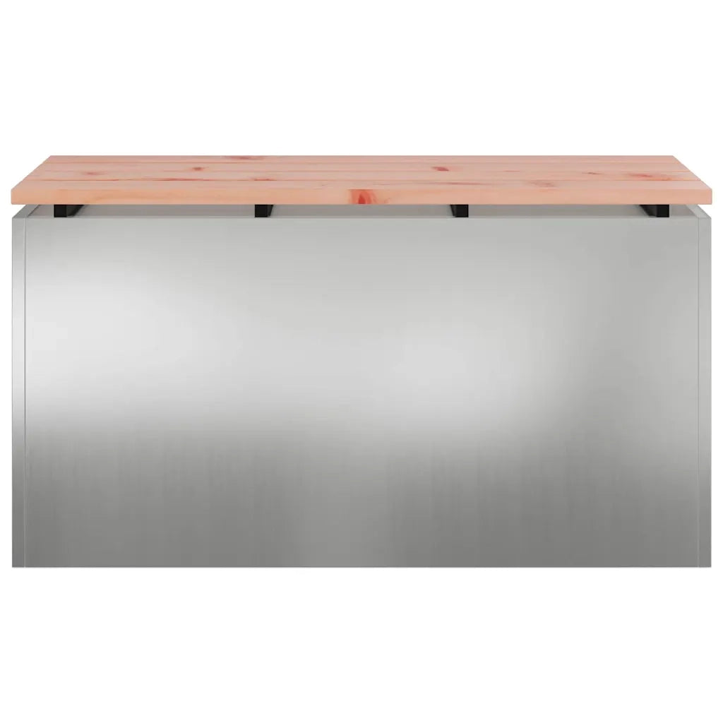 Panchina da giardino Argento 80 x 40 x 43 cm Acciaio zincato