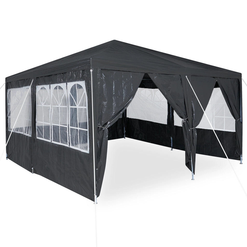 Tenda Feste con 8 Pareti Antracite 4x4 m PE