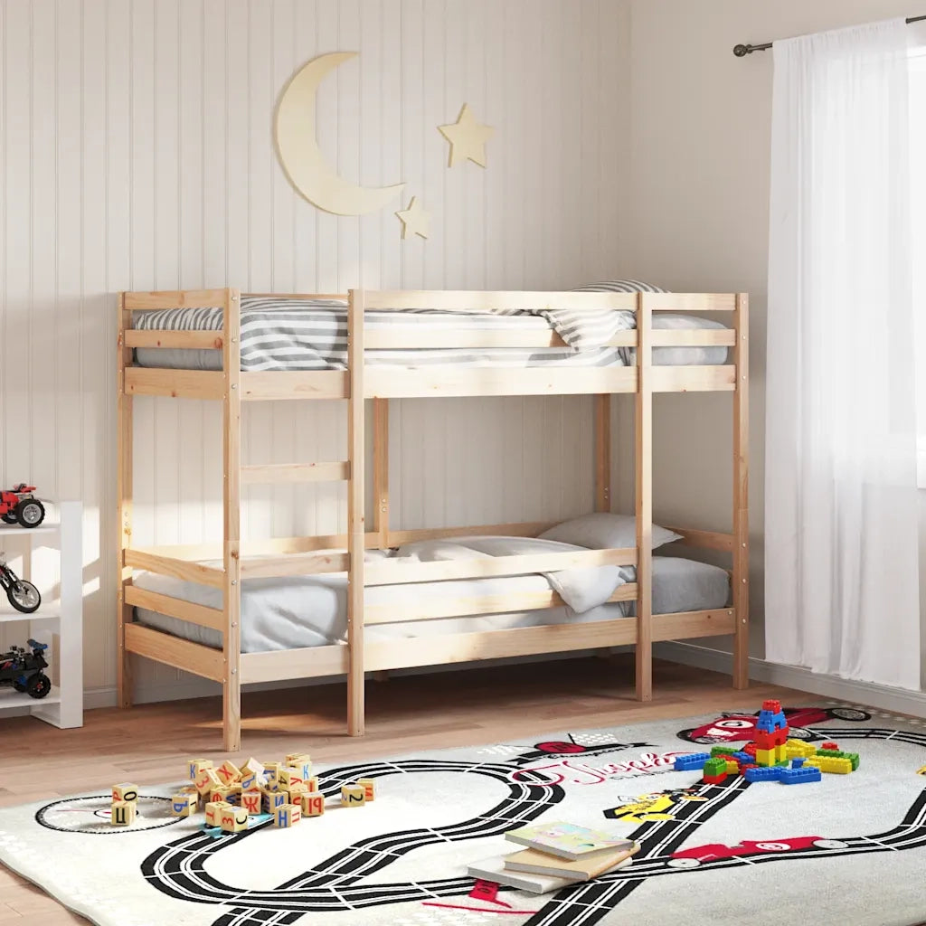Letto a Castello senza Materasso-Struttura Letto a Castello 90x200cm Massello Pino 174902