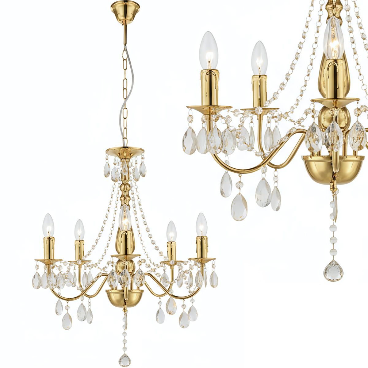 Lampada Da Soffitto Ebt015-5cp Gold