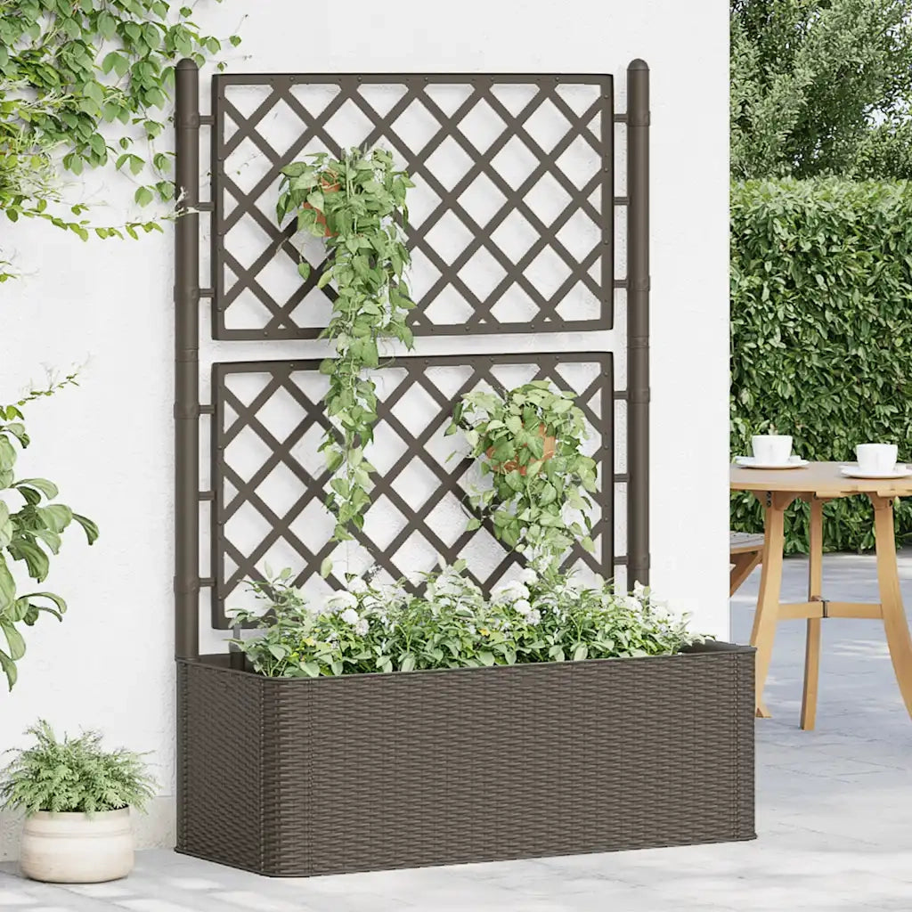 Letto Rialzato da Giardino con Graticcio e Irrigazione Moca
