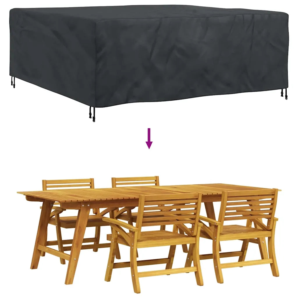 vidaXL Copertura per mobili da esterno Nero 210 x 200 x 70 cm 600D