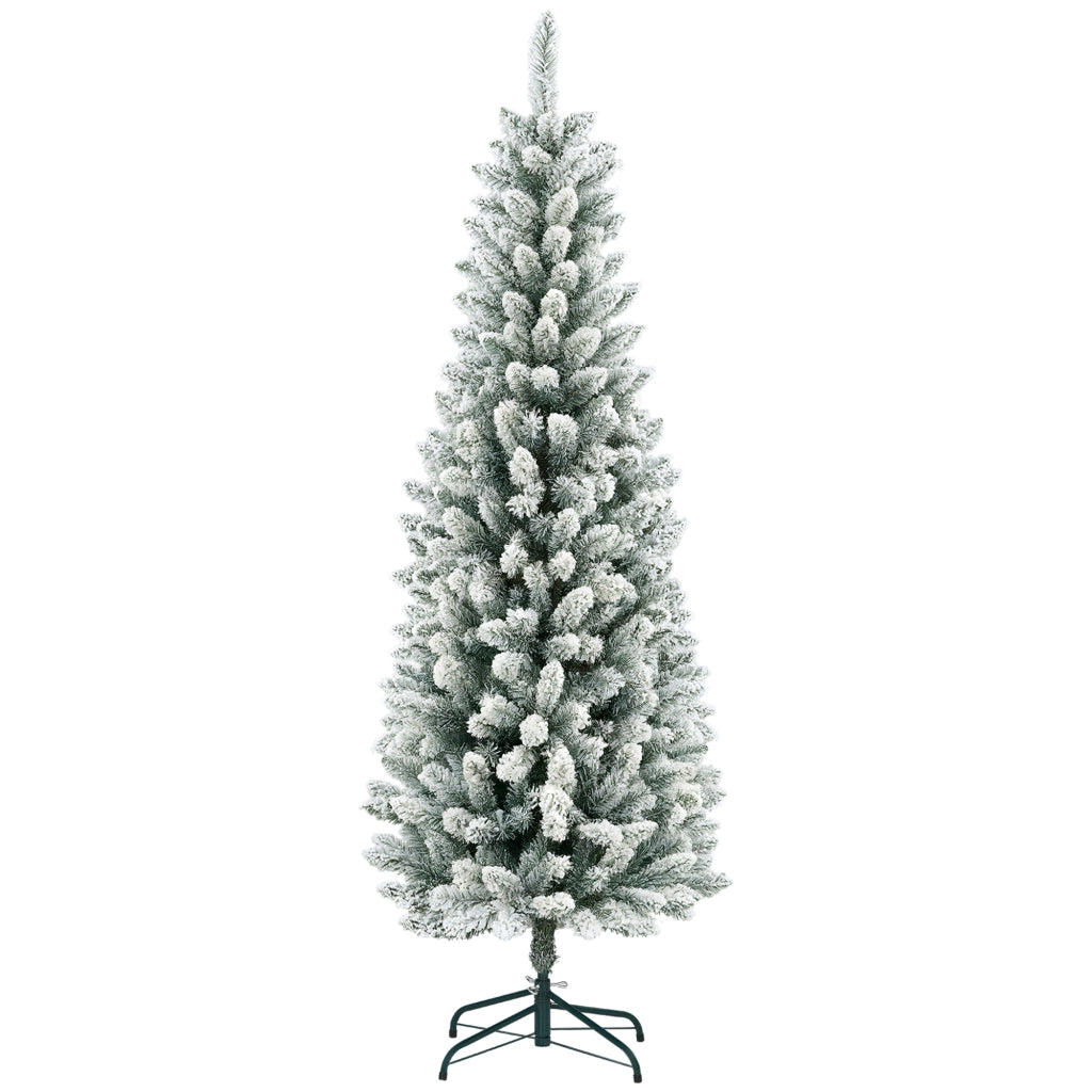Albero di Natale Artificiale Innevato 183 cm ¨C Xylo ¨C 479 Rami, Base Metallo, Verde