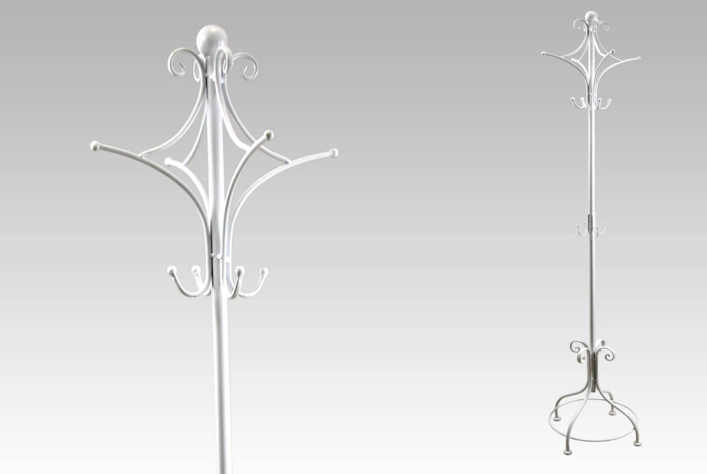 APPENDIABITI DA TERRA 12 POSTI BIANCO STILE PROVENZALE H180 CM