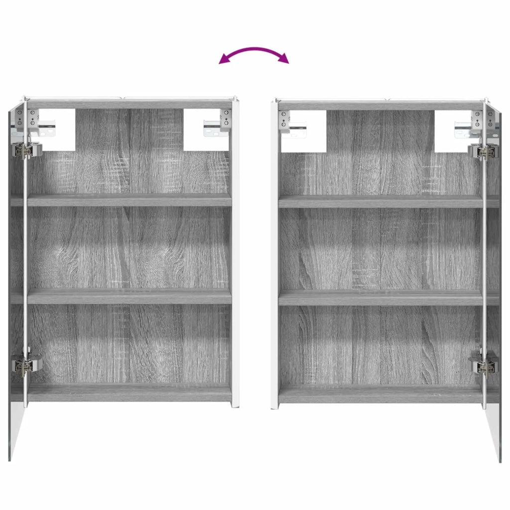 Set di mobili per il bagno 4 pcs Sonoma grigio 3407476