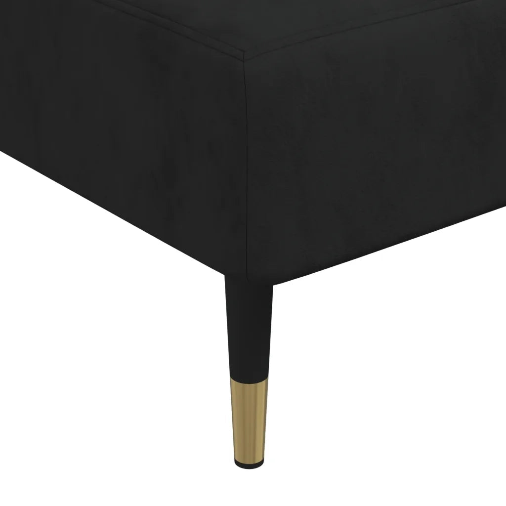 Chaise Longue in Velluto Nero 352805