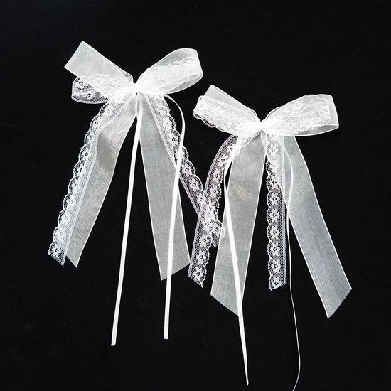 Strisce di Organza per Autostrikkatura 10 pezzi - Decorazione di Matrimonio - Decorazioni di Festa - Strisce di Chiffon Translucide - Dimensioni 12 x 18 cm - Strisce Decorative