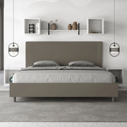 Letto imbottito Matrimoniale 200x210 cm Goya - Similpelle,Senza rete,Cappuccino