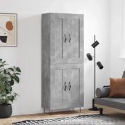Credenza Grigio Cemento 69,5x34x180 cm in Legno Multistrato 3199717