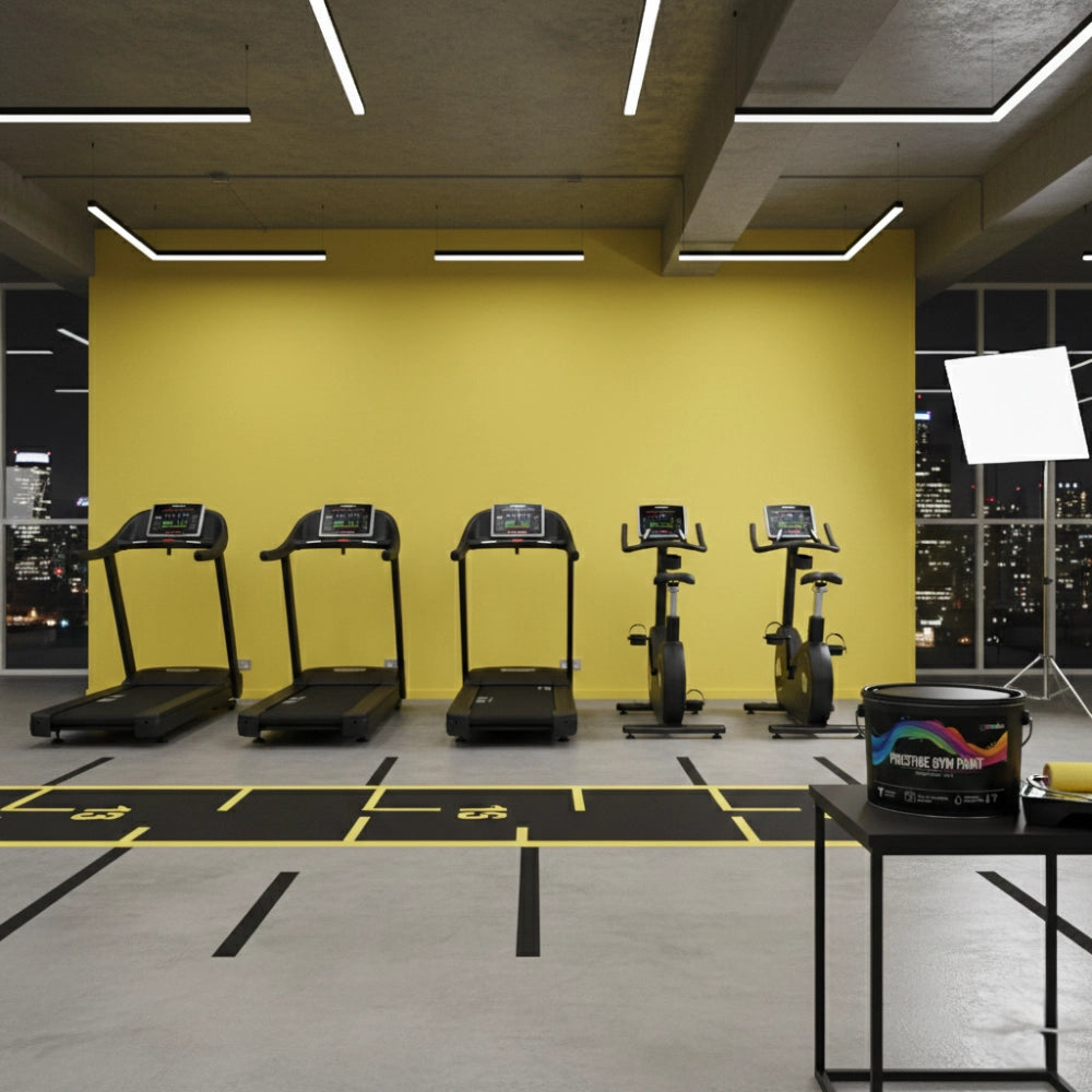 Pittura murale prestige gym paint giallo limone super lavabile *** formato 2.5 lt, confezione 1