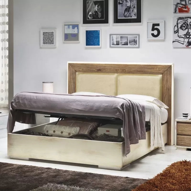Letto shabby chic matrimoniale con contenitore - Mobili 2G