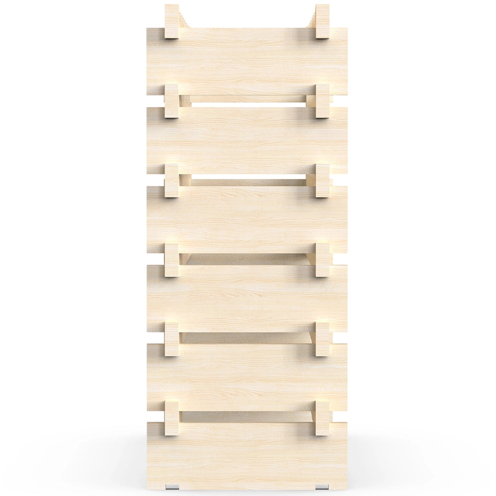 Porta Bottiglie Cantinetta Legno di Pino 6Piani 48 Scomparti 90x30 H81cm Casa Bar