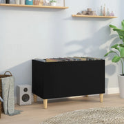 Mobile Porta Dischi Nero 74,5x38x48 cm in Legno Multistrato 831958
