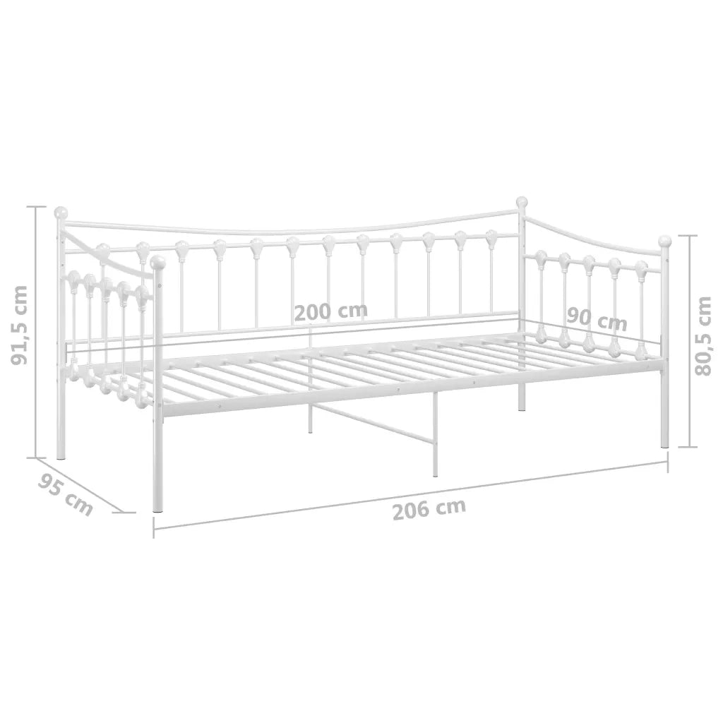 Telaio Divano letto | Sof¨¤ letto | Letto singolo Bianco in Metallo 90x200 cm