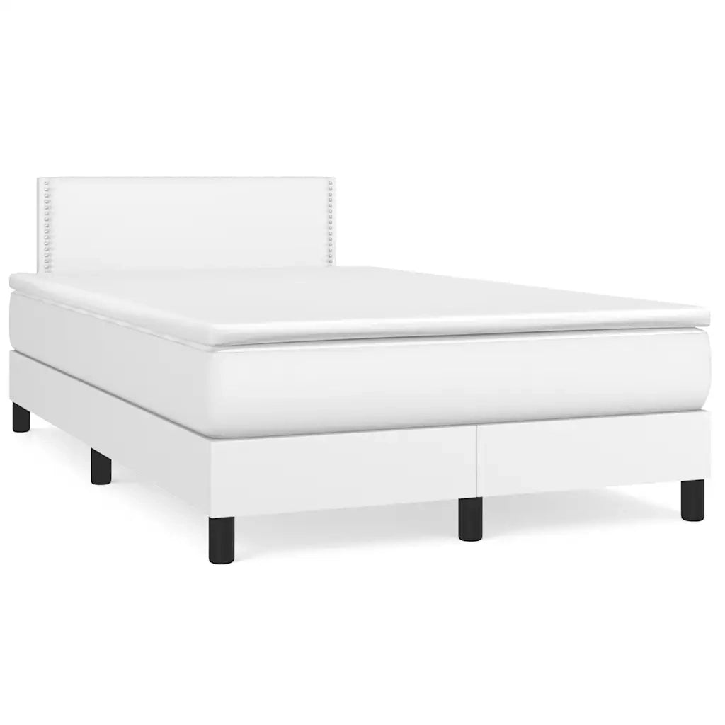 Giroletto Molle con Materasso e LED Bianco 120x190cm Similpelle 3270130