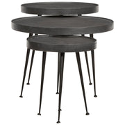 Tavolini da Salotto 3 pz Neri in Legno Multistrato 373639