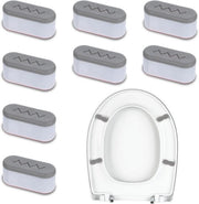 Buffer 8 pezzi per sedile WC, buffer per coperchio WC, supporto per demper del sedile WC, supporto, spigolo di supporto per sedile WC, parafanghi bianchi per sedile WC per ufficio domestico, hotel (grigio + bianco)