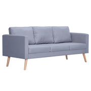 Divano a 3 Posti in Tessuto Grigio Chiaro  cod mxl 9881