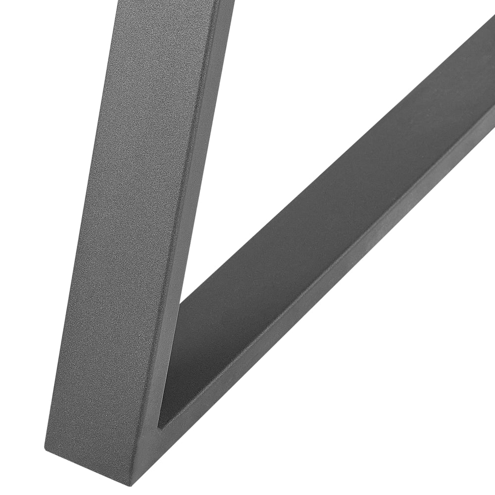 Tavolo da pranzo Piano in legno chiaro Gambe in metallo nero 140 x 80 cm 6 posti a sedere Rettangolare Industriale