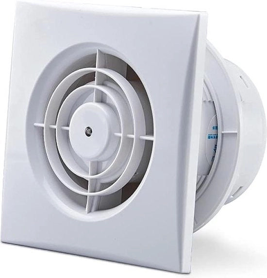 Ventilatore di Scarico 100 mm 12 W 95 m³/h Estrattore di Ventilazione con Valvola di Controllo Antitrasferimento per Cucina Bagno Giardino Garage
