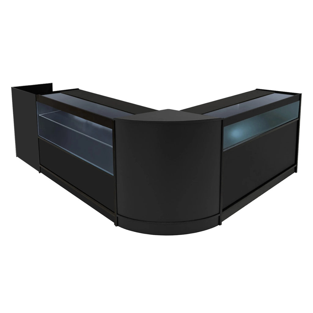Set Banconi Neri Gravity LED B1200 C1200 CM60 TB60 con Vetrina e Serratura