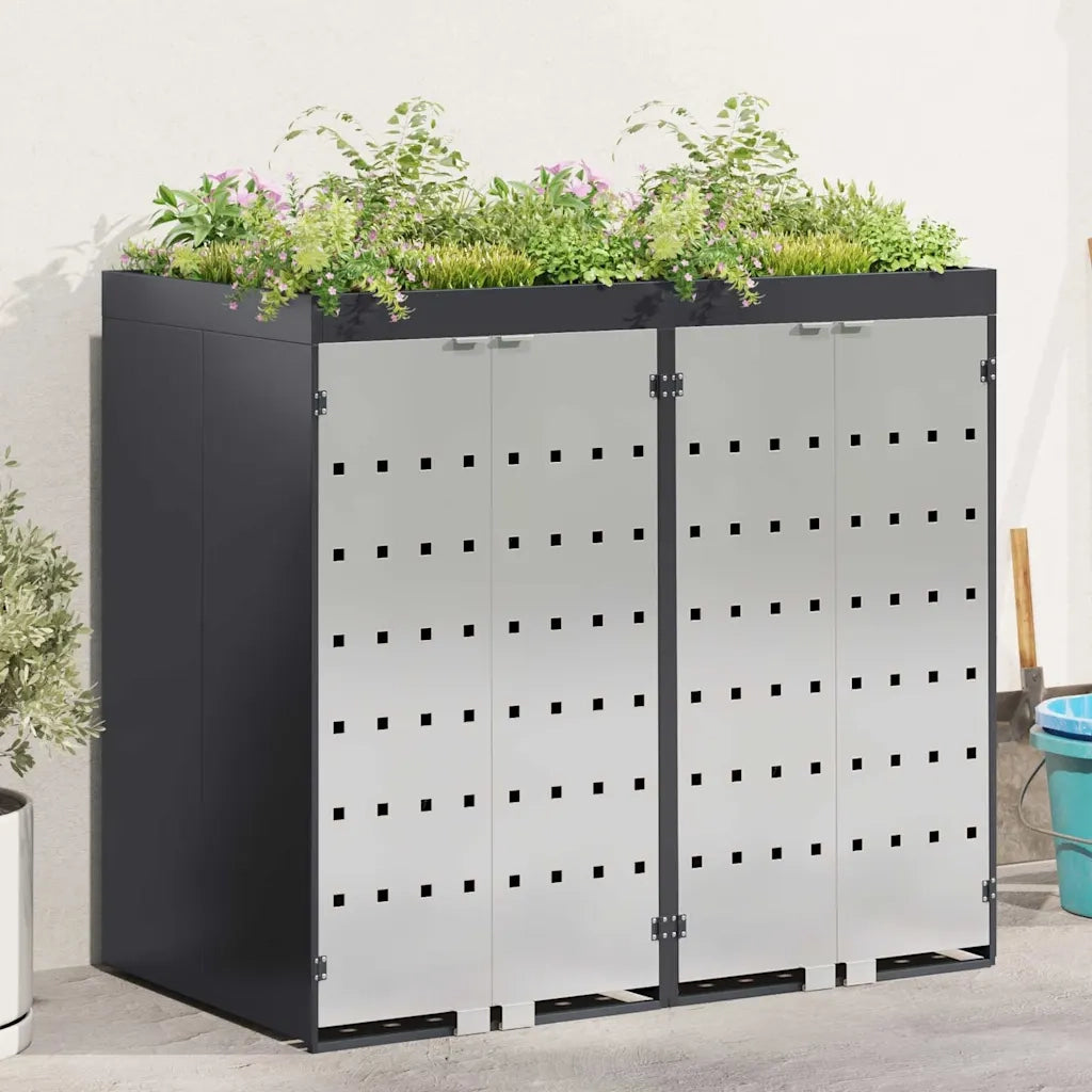 Contenitore per Rifiuti per 3 Bidoni 340 x 77.5 x 115.5 cm