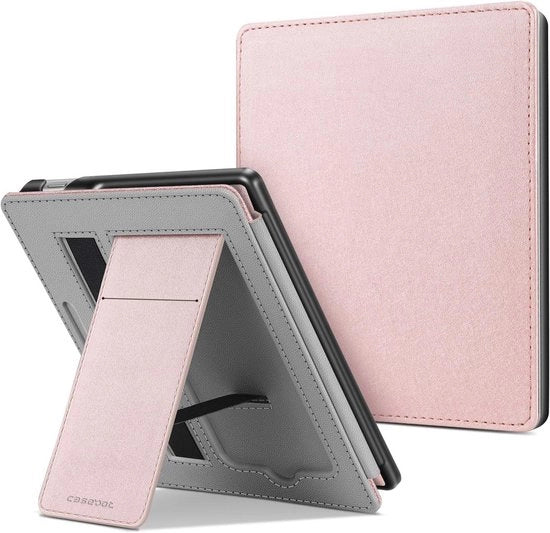 Copricapo per Kindle Oasis 10e e 9e generazione con stand per lettura e tasca per carte - rosé oro