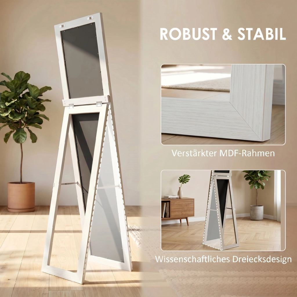 Specchio a Pieno Corpo con Stampa ¨C zephmum ¨C Bianco 37x157 cm