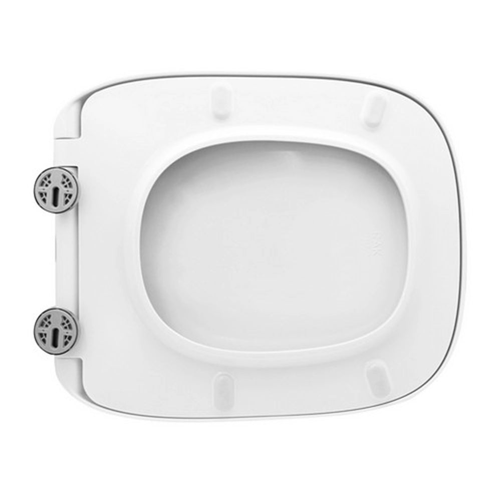 Coppia sanitari sospesi in ceramica con sedile soft-close bianco lucido Rak Illusion
